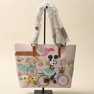 Dooney & Bourke Disney Minnie Mouse Pink Bicycle Tote Bag NWT